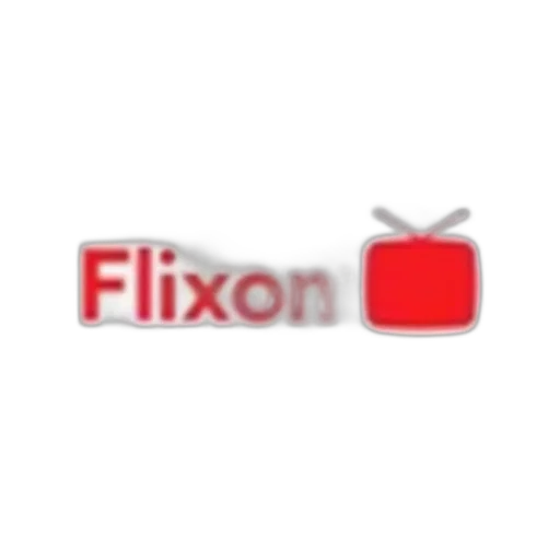 white, logo, word, flixon transparent PNG cut-out
