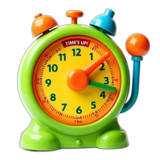3d render, colorful, children, timer transparent PNG cut-out