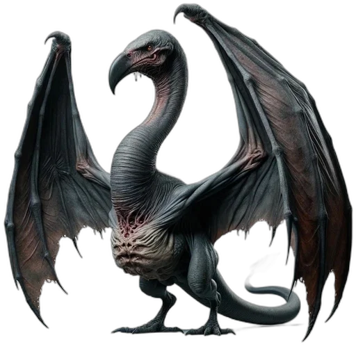 dragon, creature, animal, staff transparent PNG cut-out