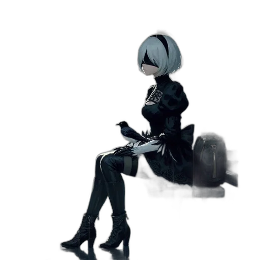 robot, dress, mask, staff transparent PNG cut-out