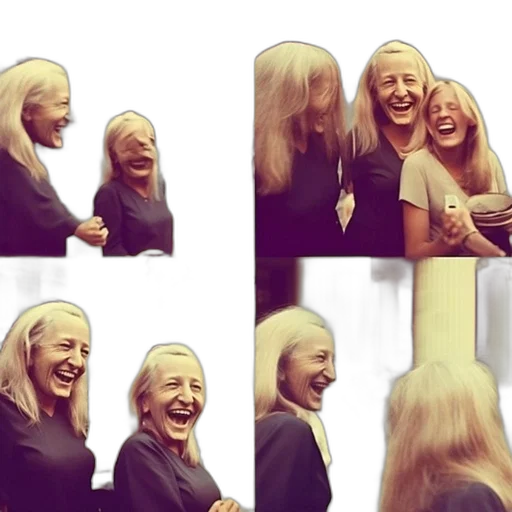 hair, collage, four, photos transparent PNG cut-out