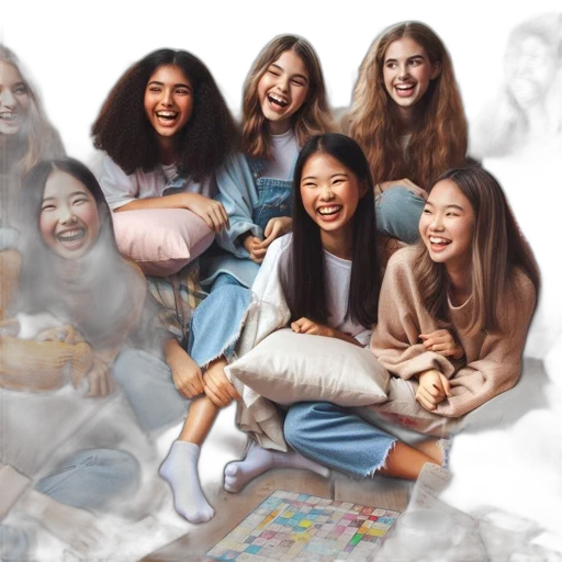 photorealistic, pastel, group, young transparent PNG cut-out