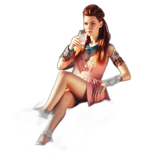 dress, bottle, jewelry, concept art transparent PNG cut-out