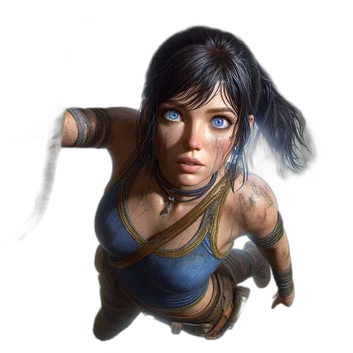 face, weapon, staff, fantasy art transparent PNG cut-out