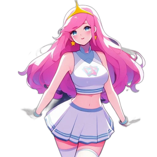dress, staff, crown, anime transparent PNG cut-out