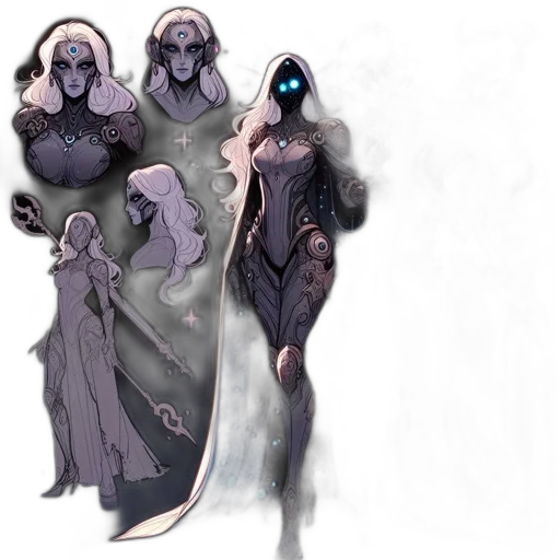 creature, staff, concept art, fantasy art transparent PNG cut-out