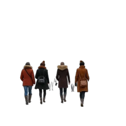 jacket, staff, umbrella, hat transparent PNG cut-out