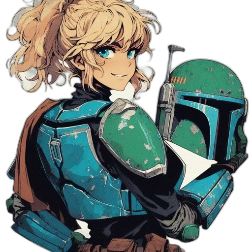robot, weapon, mask, jacket transparent PNG cut-out