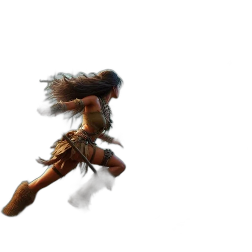 hair, sword, weapon, staff transparent PNG cut-out