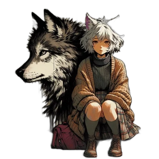 animal, creature, face, jacket transparent PNG cut-out