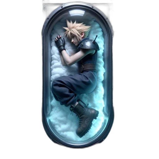 bottle, creature, concept art, 3d render transparent PNG cut-out