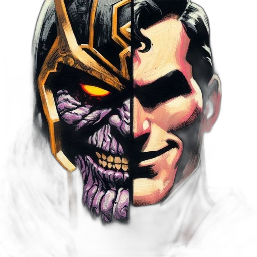 mask, face, comic book art, concept art transparent PNG cut-out