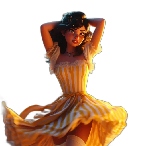 dress, photorealistic, 3d render, concept art transparent PNG cut-out