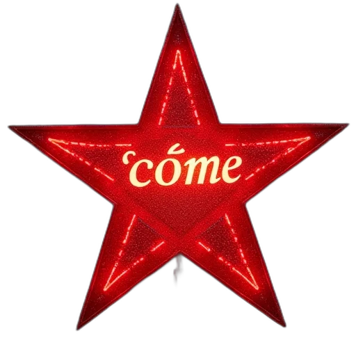 staff, red, star, word transparent PNG cut-out