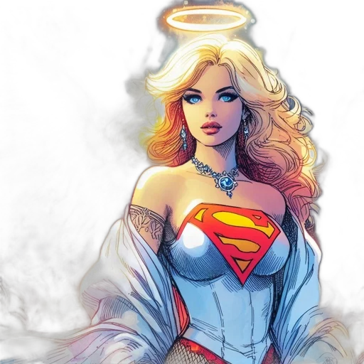 comic book art, concept art, fantasy art, ethereal transparent PNG cut-out