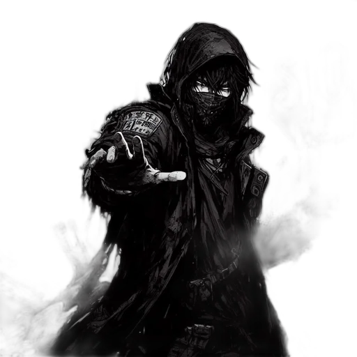 mask, weapon, jacket, staff transparent PNG cut-out