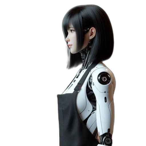 robot, cyberpunk, concept art, 3d render transparent PNG cut-out