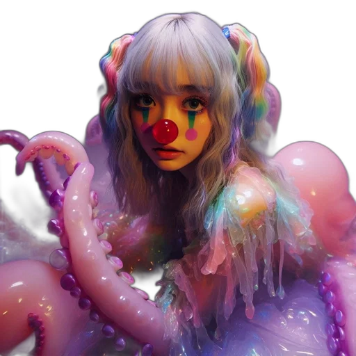 creature, face, hair, mask transparent PNG cut-out