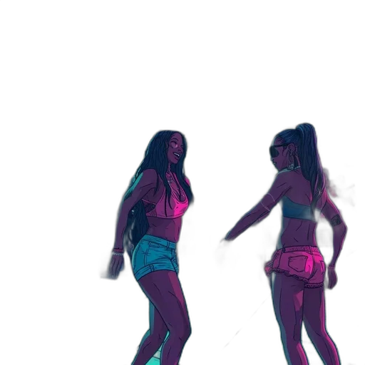 concept art, vaporwave, 3d render, anime transparent PNG cut-out