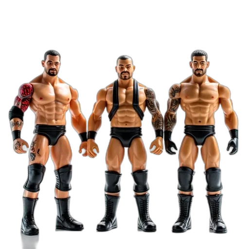 3d render, collection, three, action transparent PNG cut-out