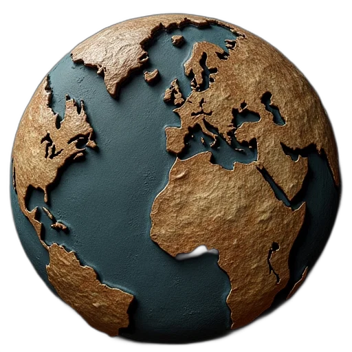 3d render, earth tones, words, what transparent PNG cut-out