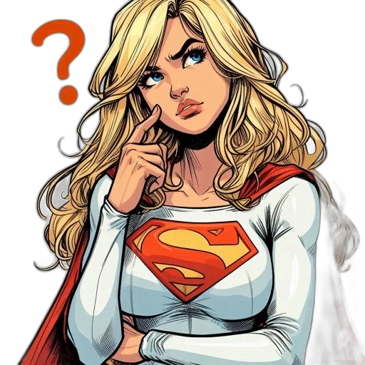comic book art, concept art, cartoon, blonde transparent PNG cut-out