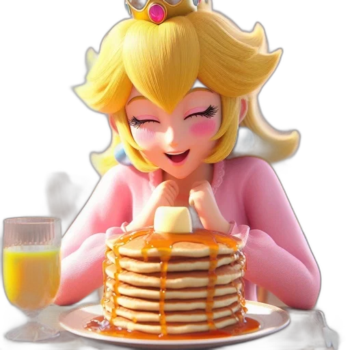 food, crown, dress, 3d render transparent PNG cut-out