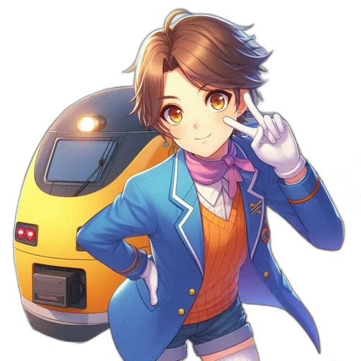 jacket, staff, robot, weapon transparent PNG cut-out