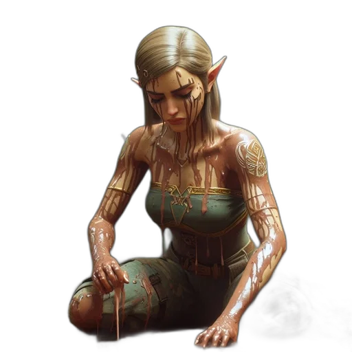 face, concept art, fantasy art, comic book art transparent PNG cut-out