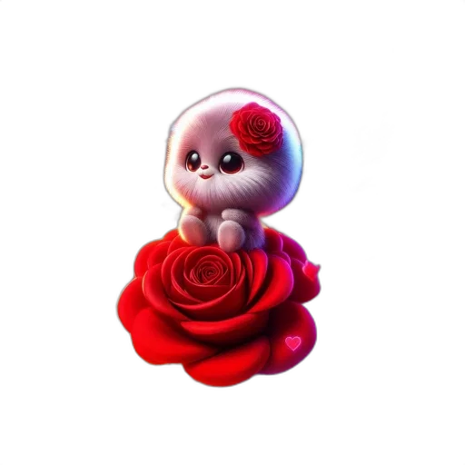 flower, creature, robot, staff transparent PNG cut-out