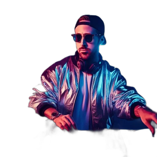 jacket, photorealistic, concept art, vaporwave transparent PNG cut-out