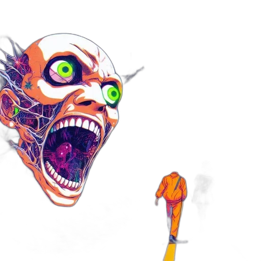 mask, staff, creature, face transparent PNG cut-out