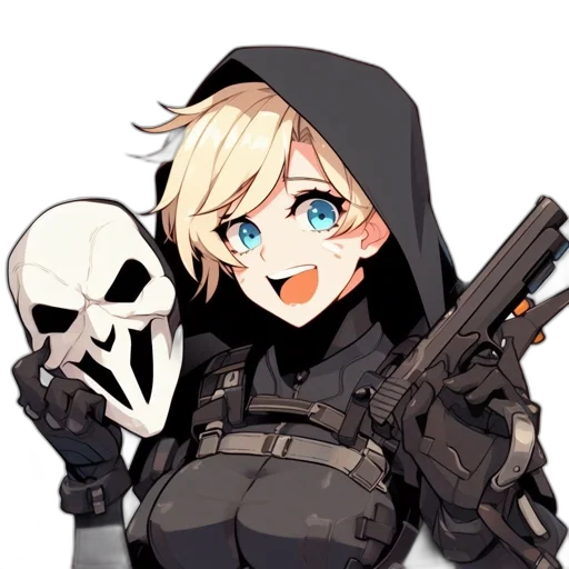 weapon, jacket, mask, anime transparent PNG cut-out