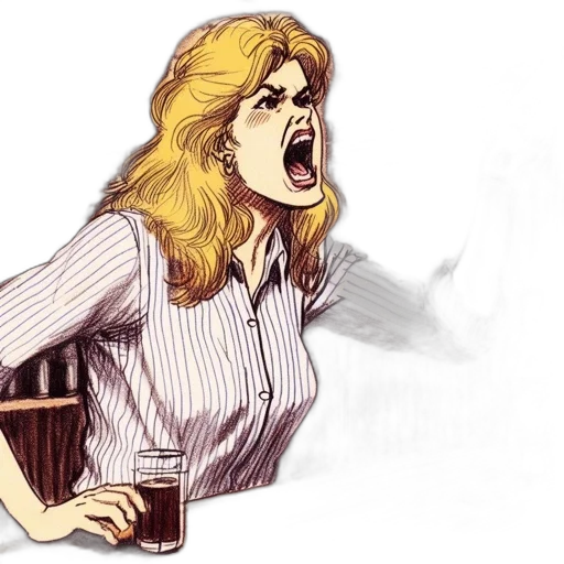 comic book art, concept art, cartoon, photorealistic transparent PNG cut-out