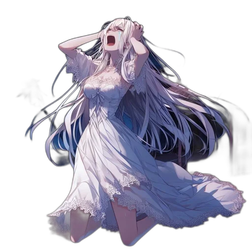 dress, creature, face, concept art transparent PNG cut-out