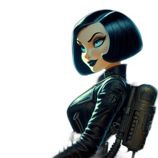robot, jacket, concept art, comic book art transparent PNG cut-out