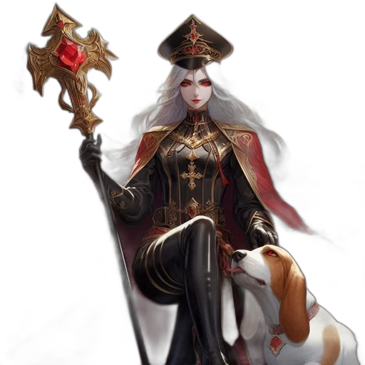 staff, crown, sword, fantasy art transparent PNG cut-out