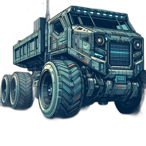 weapon, robot, car, concept art transparent PNG cut-out
