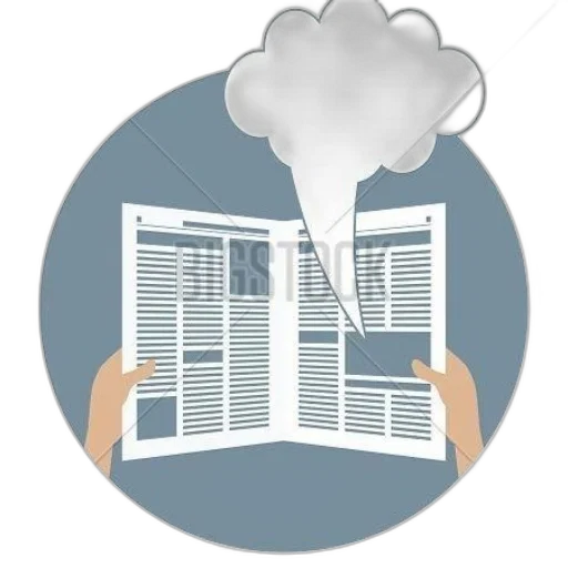hands, holding, open, newspaper transparent PNG cut-out
