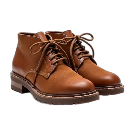 shoes, pair, brown, leather transparent PNG cut-out