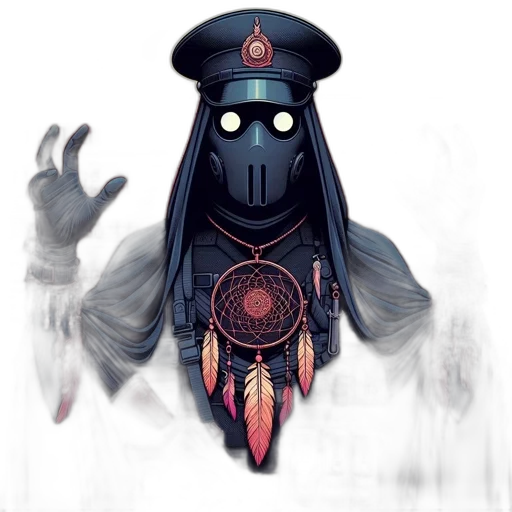 mask, robot, creature, staff transparent PNG cut-out
