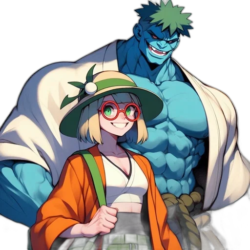 hat, staff, creature, anime transparent PNG cut-out
