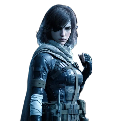 jacket, weapon, concept art, cyberpunk transparent PNG cut-out