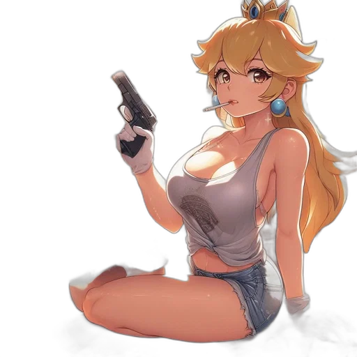 weapon, staff, dress, anime transparent PNG cut-out