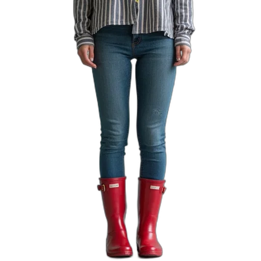 jacket, shoes, red, woman transparent PNG cut-out