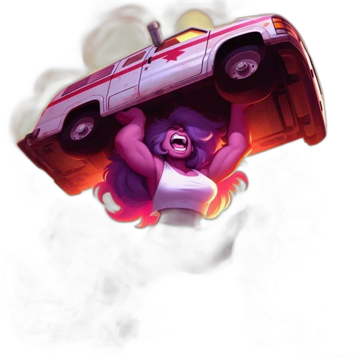 car, concept art, fantasy art, 3d render transparent PNG cut-out