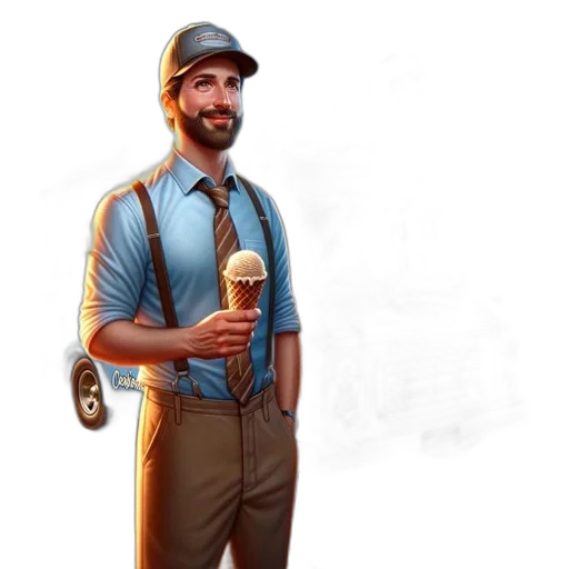 staff, bottle, umbrella, hat transparent PNG cut-out