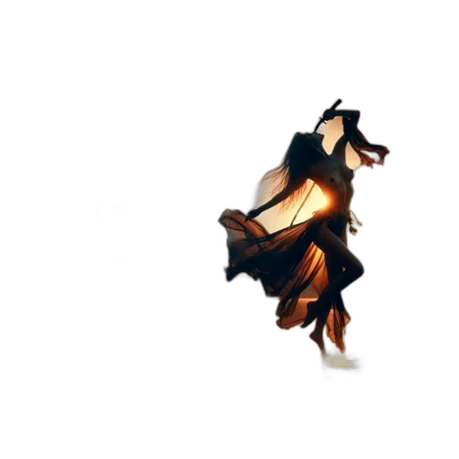 dragon, staff, mask, dress transparent PNG cut-out