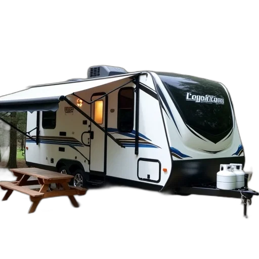 modern, recreational, vehicle, parked transparent PNG cut-out