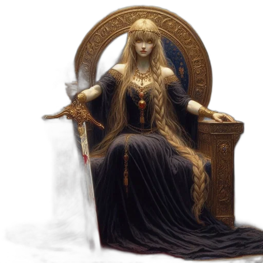 crown, jewelry, sword, dress transparent PNG cut-out